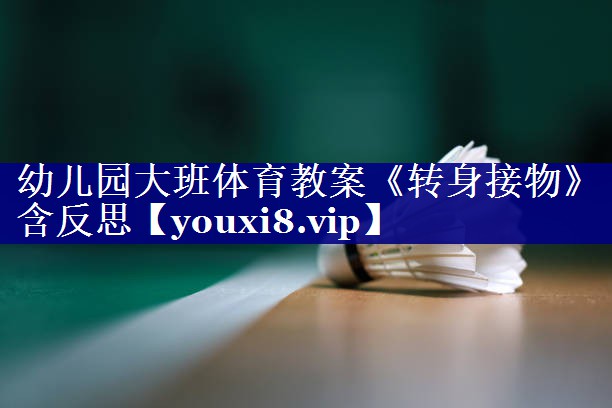 幼儿园大班体育教案《转身接物》含反思